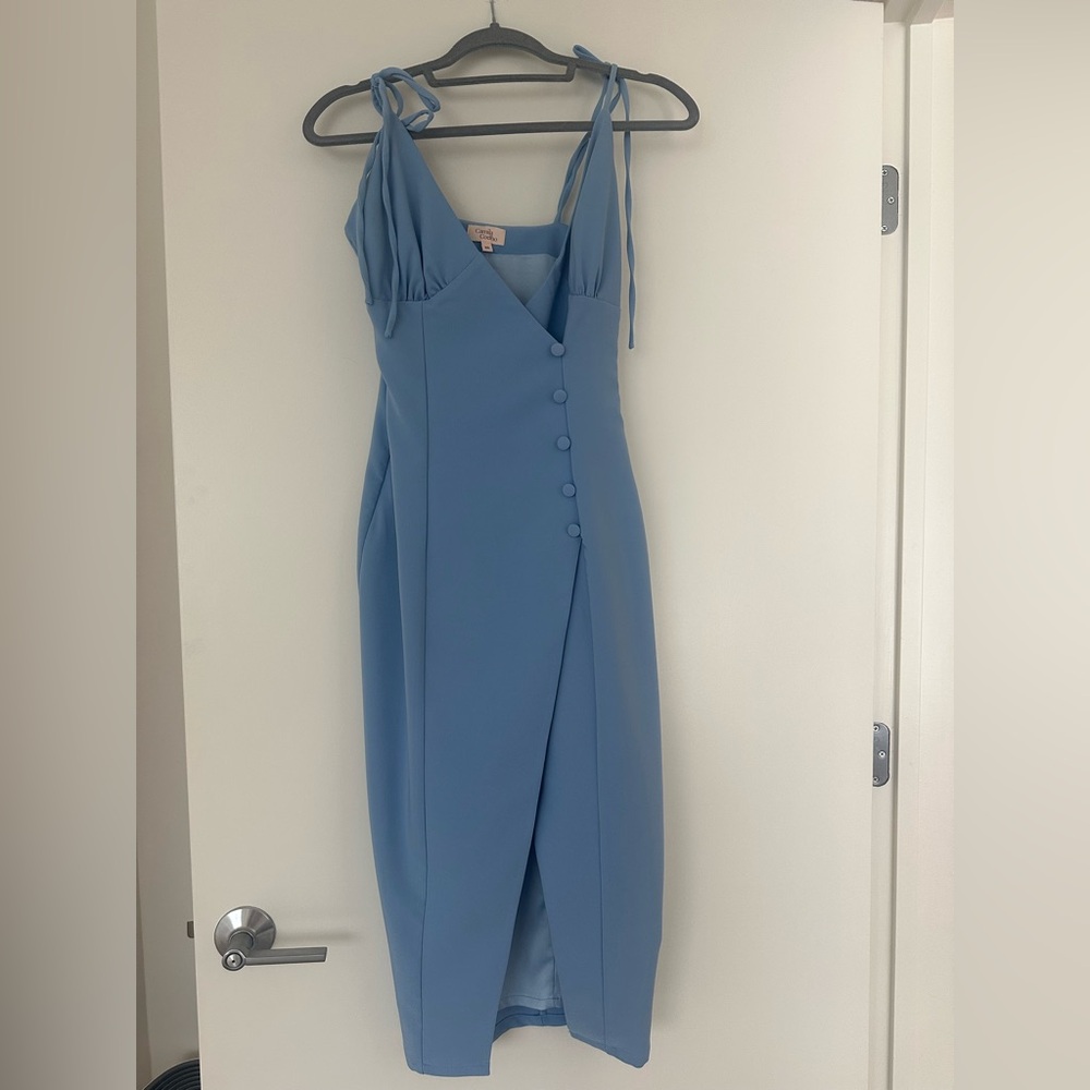 Camila Coelho Light Blue Aaliyah Midi Dress